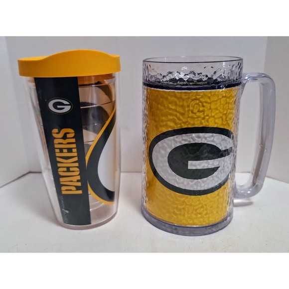 THERMO-SERV & TERVIS TEAM NFL GREEN BAY PACKERS HOT COLD TUMBLER & BEER MUG USA - Picture 1 of 10